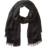 Calvin Klein Lightweight Pashmina Scarf with Tonal Logo Pattern