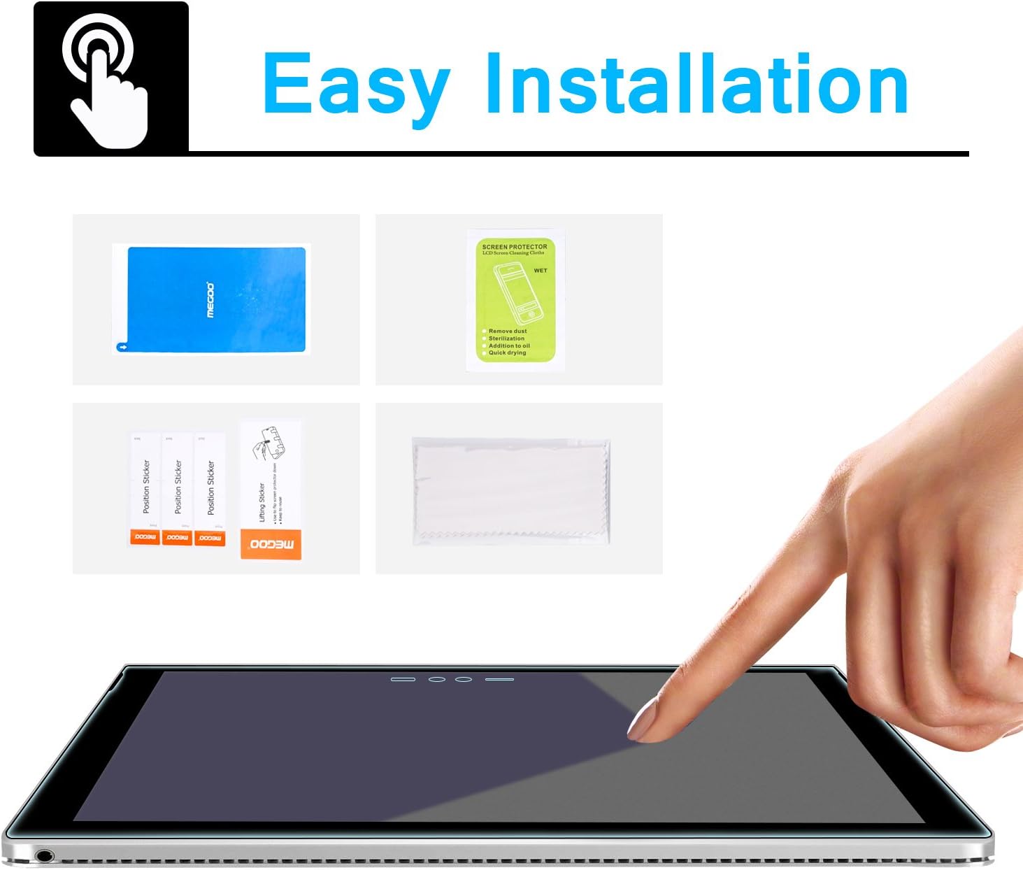 MEGOO Surface Book 1/2 (13.5 inch) Screen Protector,Tempered Glass, Easy Installation, Quick Response, Smooth Touching - Image 5