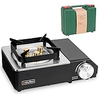 ONLYFIRE Portable Camping Stove with Carry Case, High Power Butane Stove Instant Ignition, Windproof, Perfect for Backpacking
