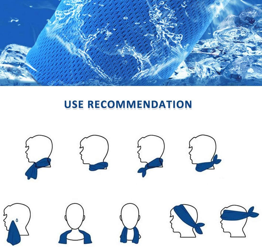 U-pick 2pack Cooling Towel for Sports,Workout,Fitness,Gym,Yoga,Pilates,Travel,Camping & More,Chilly Towel for Instant Cooling Relief 100% Microfiber and Soft Breathable 40x12: Home & Kitchen