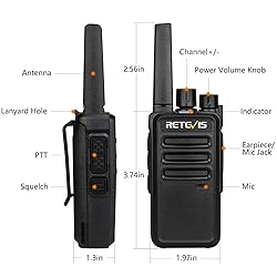 Retevis RT68 Two Way Radios with Earpiece, Heavy