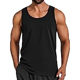 COOFANDY Mens Cotton Tank Tops Workout Summer Sleeveless Muscle Gym Shirts Athletic Beach Tee Shirt Pack