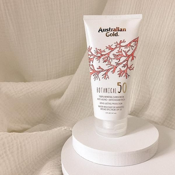 AUSTRALIAN GOLD BOTANICAL WATER RESISTANT SUNSCREEN LOTION SPF 50, 5 OUNCE