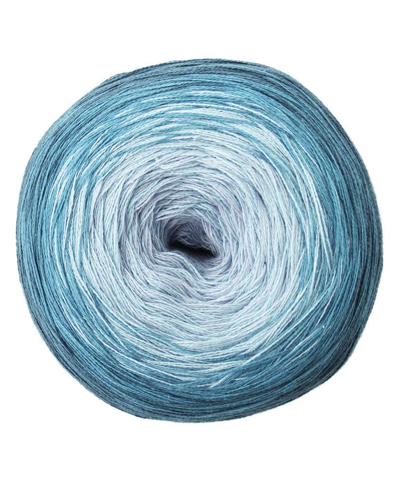 Woolly Hugs Bobbel 023 Cotton Colour 23 Turquoise 200 g Bobbel with Long Degradé Colour Gradient