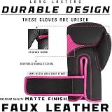 EVO Fitness Ladies Boxing Gloves Pink 12 OZ with Hand Wraps Mesh Ventilation view 2
