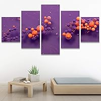 SIGNWIN 5 Panel Canvas Wall Art Modern Art Abstract Fluids for Home Decorations Ready to Hang - 60