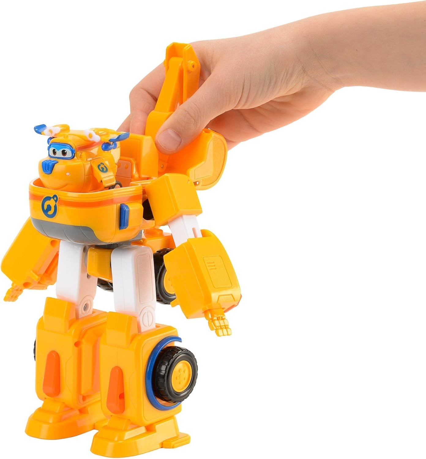 Super Wings - Donnie's Dozer | Transforming Toy Vehicle Set | Includes Transform-a-Bot Donnie Figure | 2" Scale: Toys & Games