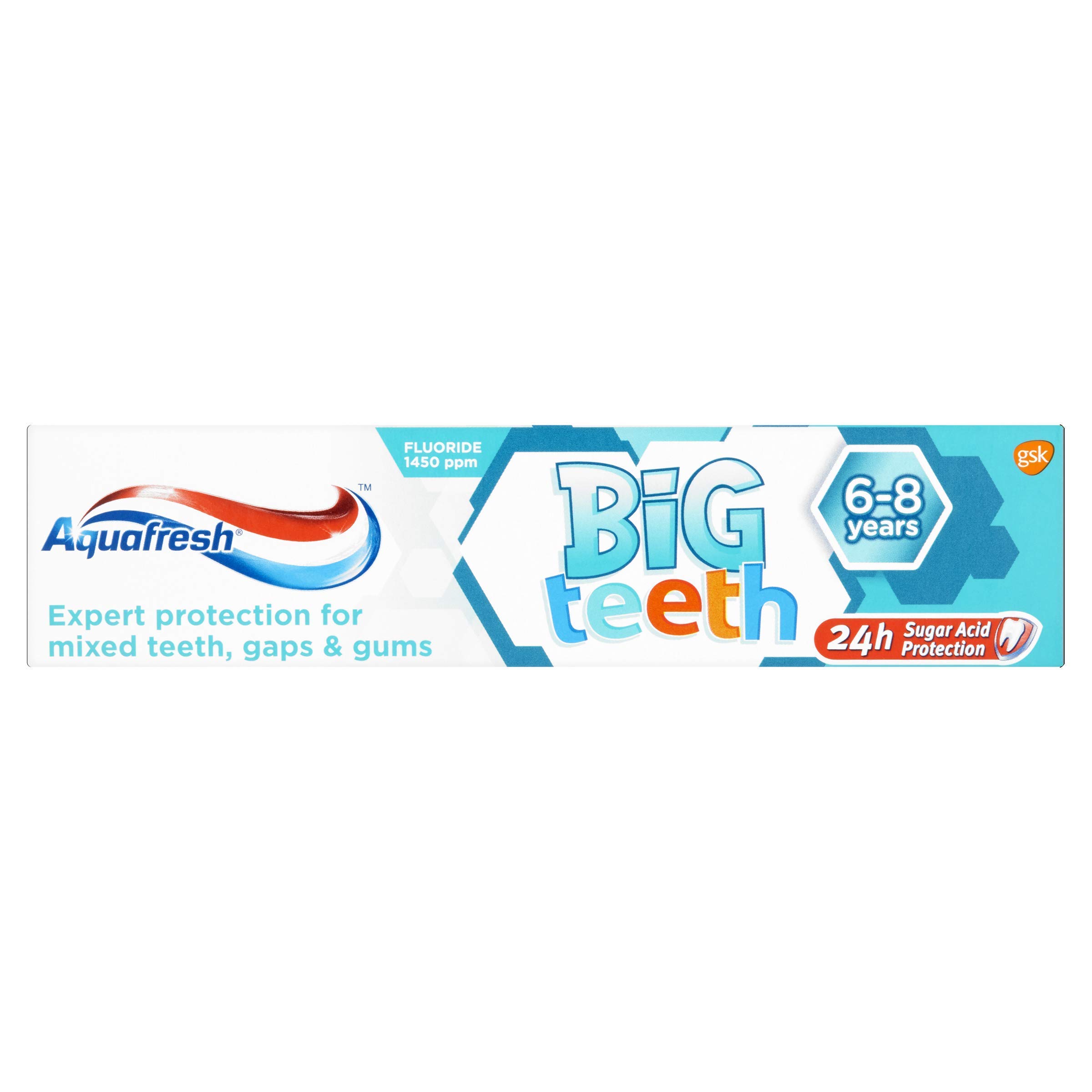 Aquafresh Toothpaste for Kids, Big Teeth Toothpaste for Children 6-8 Years, 50 ml