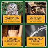 WildYard Cedar Owl Box Nest Box with Camera Slot Easy Hang Clean Access view 7