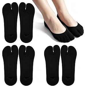 6Pairs Tabi Socks for Women, no show tabi socks Non Slip Low Cut 5-9 | Ice Silk Summer Sockes Non Slip for Tabis Flats Flip F