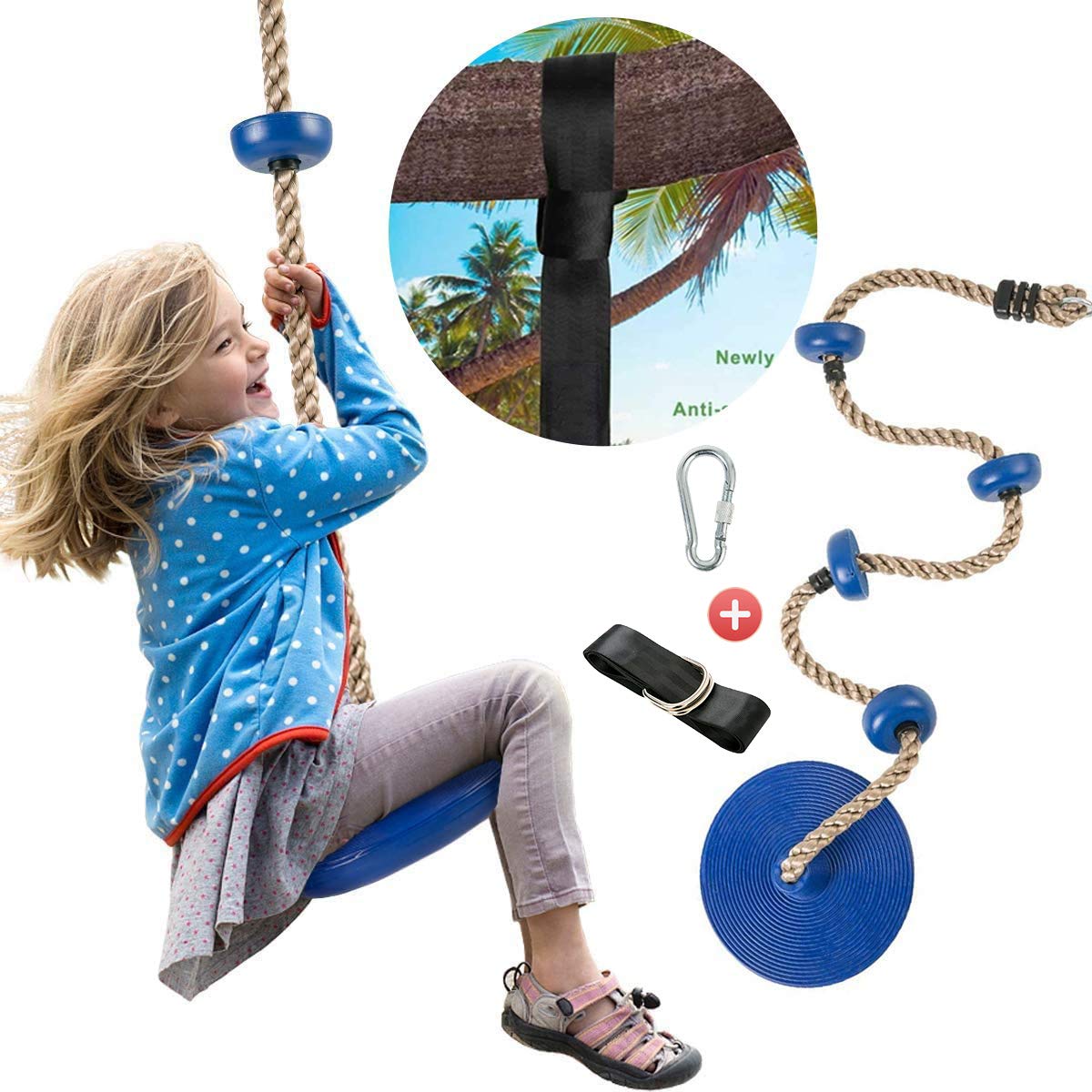 Buy Kids Climbing Rope Tree Swing Sets with Platform Outdoor Toys