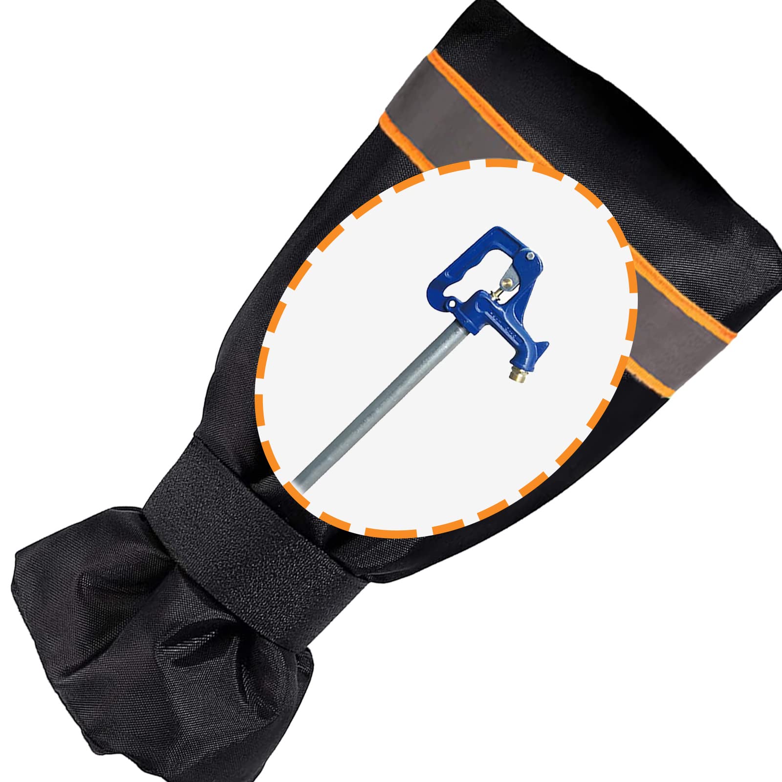 1PCS Long Outside Tap Cover with Reflective Strip, Outdoor Tap Cover for Winter, Waterproof & Thickened Tap Jacket, Tap Cosy Cover Protects Your Tap from Freezing Bursting - 63x33CM