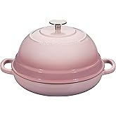 EDGING CASTING Enameled Cast Iron Dutch Oven Pot with Lid, Round Bread Oven for Homemade Sourdough Bread Baking, 6 Quart, Pink