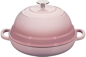 EDGING CASTING Enameled Cast Iron Dutch Oven Pot with Lid, Round Bread Oven for Homemade Sourdough Bread Baking, 6 Quart, Pin