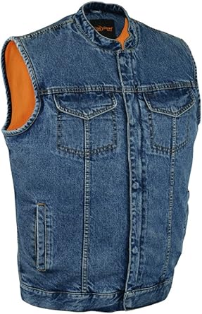 blue denim vest mens