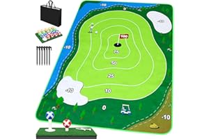 ODGG 6x5Ft Chipping Mat, Battle Royale Golf Set with Hitting Mat, 20 Grip Balls, Backyard Golf Games for Adults Family Outdoor Indoor