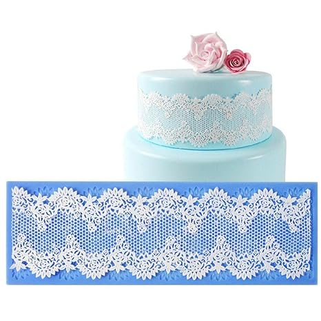AVK Cobweb of Flower Lace Silikon Matte Kuchen Grenze Form Dekoration Fondant Kuchen Spitze Form Backen Matte Bakeware Pad We