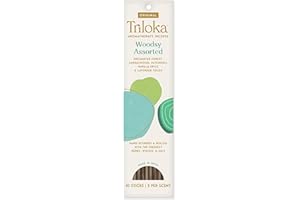Triloka Original Incense, Woodsy Assorted, 10 Sticks