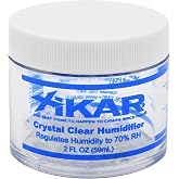 XIKAR Crystal Gel Humidifier Jar for Cigar Humidors, 2oz - Reusable Crystals for Premium Cigar Humidification - Regulates 70% Relative Humidity and Lasts up to 90 Days, Ideal for 75 Cigars