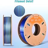ERYONE PLA Silk Shiny 3D Printer Filament 1.75mm Multicolor 250g Red Blue Green view 5