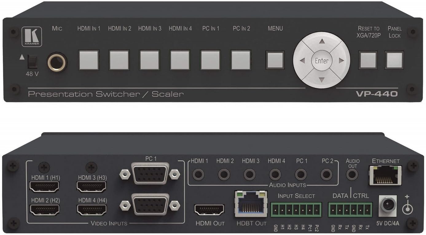 Amazon Com Kramer Electronics Compact Presentation Electrical Distribution Switcher Vp 440 Electronics