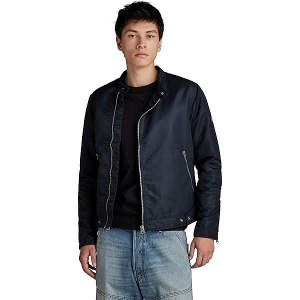 G-STAR RAW Men's Biker Jacket, Black (Black D24747-c143-990
