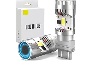 Afibraru CANBUS 3156 3157 LED Bulbs White with Built In Resistor & Turbo Fan, Anti Hyper Flash Error Free for Reverse Backup Tail Light Daytime Running Light, Fit CK & Standard Socket, Pack of 2