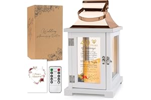 HN HAIINAA 40th Wedding Anniversary Lantern 40th Anniversary Wedding Gifts for Couple Parents Grandparents Husband Wife, Happy 40th Anniversary Decoration