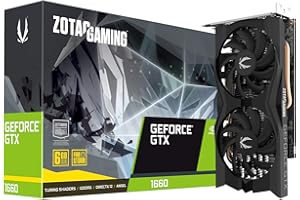 ZOTAC GeForce GTX 1660 6GB GDDR5 192-bit Gaming Graphics Card, Super Compact, ZT-T16600K-10M