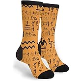 Unisex Fun Novelty Crazy Crew Socks Ancient Egypt Clipart Dress Socks