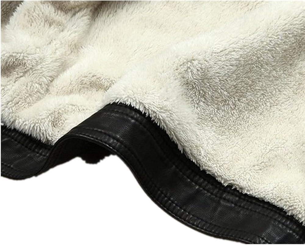 LJYH Boys Leather Jacket New Thick Velvet Children's Clothing Coat PU Leather: Clothing