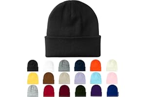 JYxingchi Beanie for Women Men Knit Cuffed Beanies Hat Winter Warm Soft Unisex Skull Cap