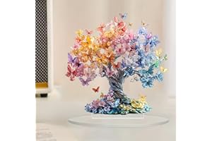 Butterfly Tree of Life Acrylic Desktop Decoration, Suitable for Home Décor in Living Room or Office. Idea Gift Choice: Hallow