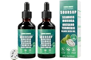 Soursop Bitters Liquid Drops, 100% Organic 10-in-1 Soursop, Natural Plant Based Ingredients (2pcs)