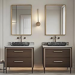 CAVINHOME Rectangle Bathroom Mirror with Rounded