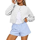 Trendy Queen Cropped Cardigan Sweaters for Women Lightweight Y2k Fall Outfits Spring Fashion Clothes 2026