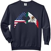 America Mexico Flag Vintage Mexican Roots American Comfort Colors Adult Sweatshirt