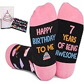 Juesly 5-18 Years Old Birthday Gifts for Girls - Socks for Girls with Pop up Birthday Card, Presents for 5-18 Year Old Grils