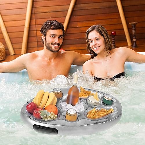 Weilaike Inflatable Floating Drink Holder, Holes Pool Food Drink