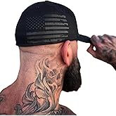 The Drive Clothing USA Flag Black Side Style STRETCHFIT Cotton HAT