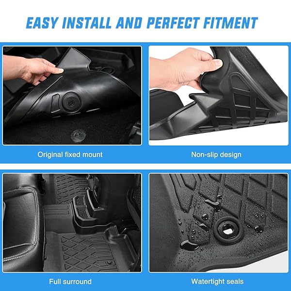 NILIGHT TPE FLOOR MATS FOR TOYOTA COROLLA SEDAN 2014 2015 2016 2017 2018 2019,ALL WEATHER CUSTOM FIT HEAVY DUTY FLOOR LINERS