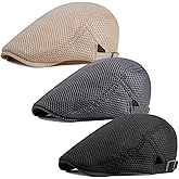 Men's Breathable Mesh Summer Hat Newsboy Flat Ivy Cap Gatsby Cabbie Caps