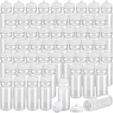 Didaey 100 Pack Water Bottles Bulk 20 oz Reusable Plastic Water Bottles with Pull Top Cap Dishwasher Safe Sports Drinking Bottle for Fitness, Hiking, Cycling, or Gym Workout