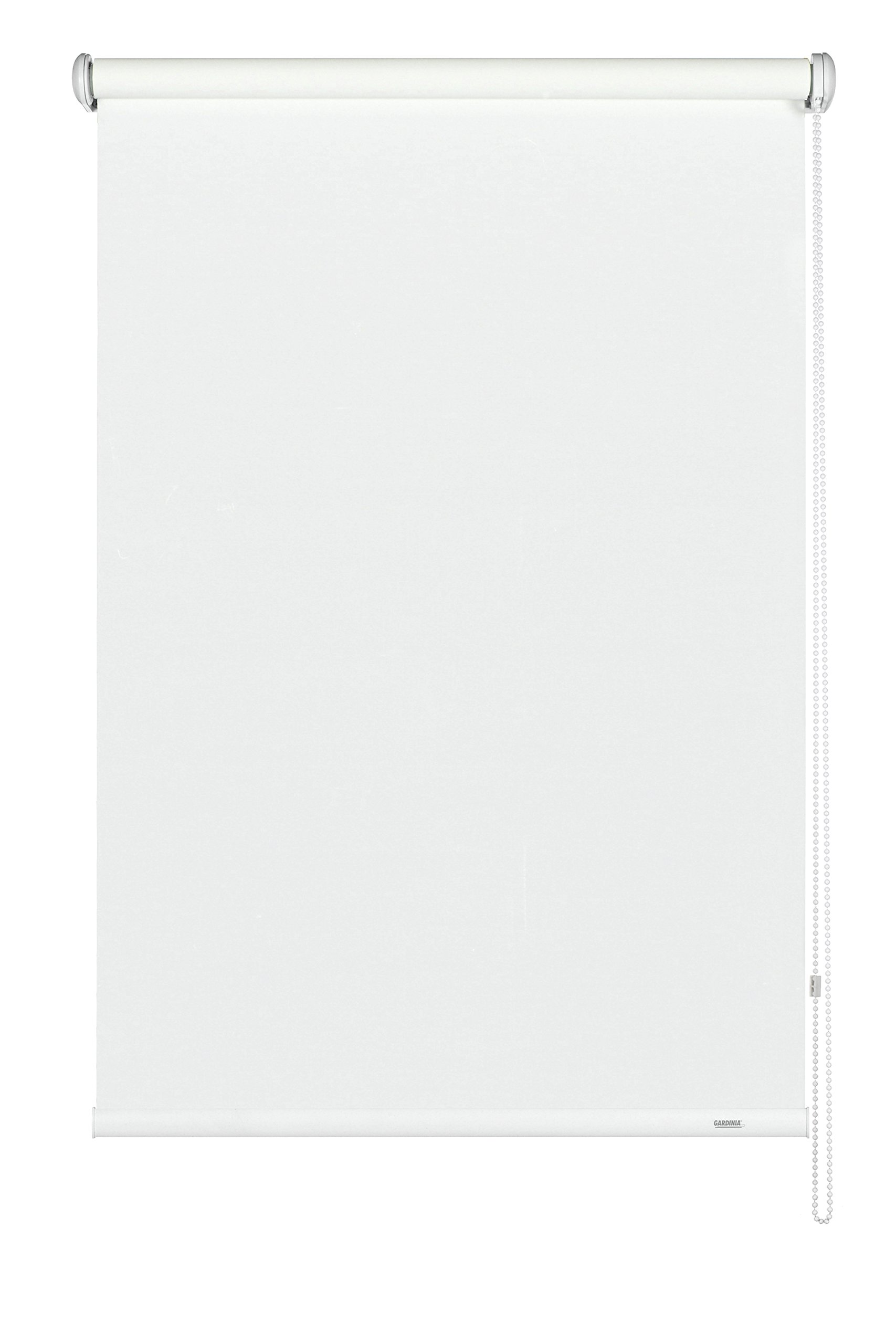 Gardinia Side-Pull Roller Blind, Ceiling, Wall or Niche Mounting, Transparent, Opaque, Mounting Kit Included, White, 82 x 230 cm (WxH)