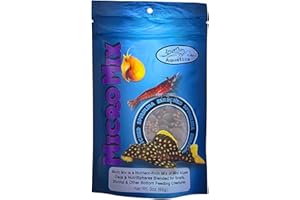 Invert Aquatics Micro Mix - Sinking Blended Diet for Snails, Shrimp & Bottom Feeding Fish (3 oz (85g))