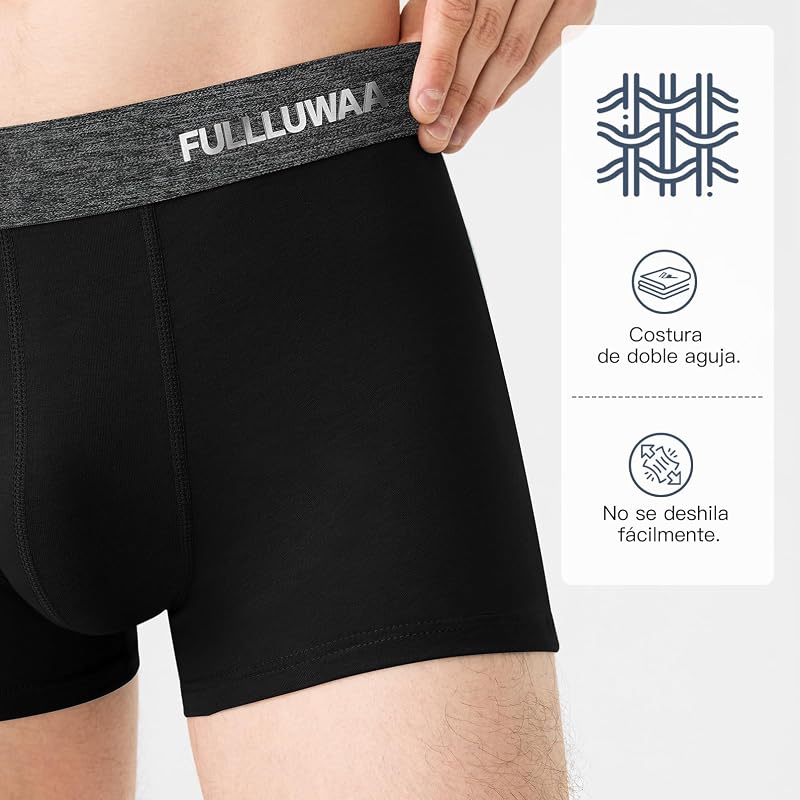 Pack de boxers masculinos com 10, de algodão, macio e confortável
