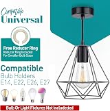 Giggi Grey Lampshade Ceiling Pendant Light Shade 20cm Wrought Iron view 3