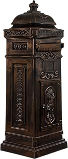 Maxstore Antiker englischer Standbriefkasten, rostfreies Aluminium, Höhe: 102,5 cm, Farbe: Bronze