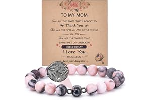 INNGEROO Mothers Day Gifts from Daughter Birthday Gifts for Mom Gifts Moonstone Bracelet I Love You 100 Languages Bracelets Gifts for Grandma Women Mothers Day Mom Gifts