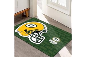 Malogtan Football Sport Fans Entrance Doormat,Green Design 16 x 24 Inch Indoor and Outdoor Home Decor Rug,Non-Slip Front Entryway Welcome Door Mats
